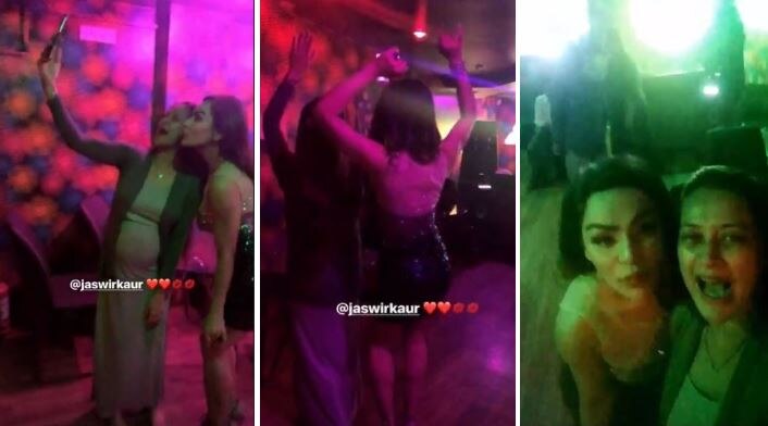 PICS & VIDEOS: Pregnant TV actress Jaswir Kaur PARTIES HARD flaunting her huge BABY BUMP at friend's birthday!