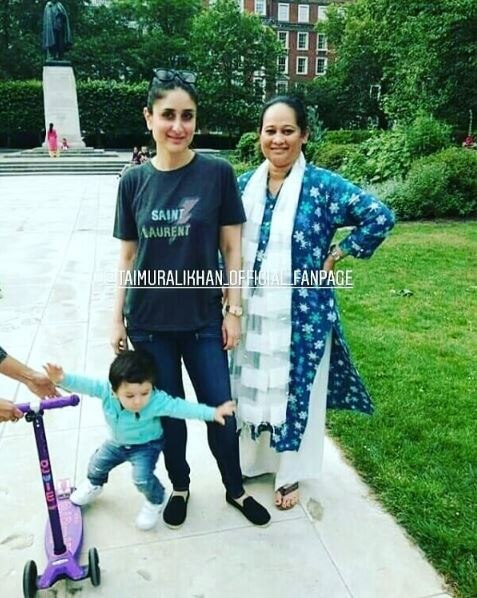 IN PICS & VIDEO: 'Boss baby' Taimur CHILLING in London with mom Kareena & daddy Saif!