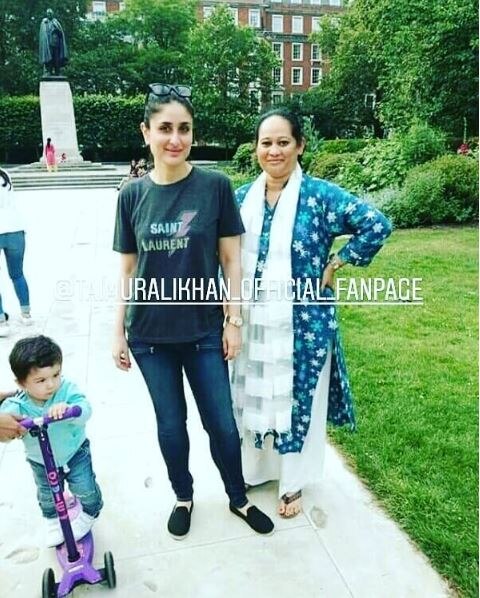 IN PICS & VIDEO: 'Boss baby' Taimur CHILLING in London with mom Kareena & daddy Saif!