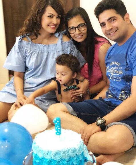 TV couple Karan Mehra-Nisha Rawal celebrate their baby boy's FIRST BIRTHDAY with a cake smash![INSIDE PICS]