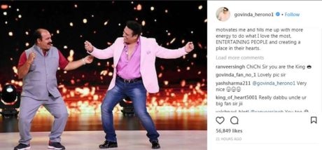 Govinda's post for Dancing Uncle Sanjeev Shrivastava catches Ranveer Singh's attention!