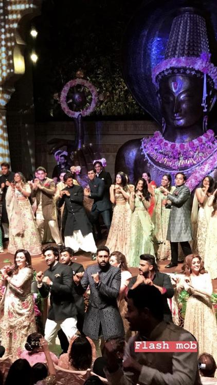 SRK, Ranbir, Arjun & other stars groove with Ambanis at Akash-Shloka Engagement Party!