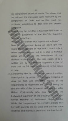 Here's the full Order copy of the woman's complaint against Mahaakshay Chakraborty alleging rape & cheating!