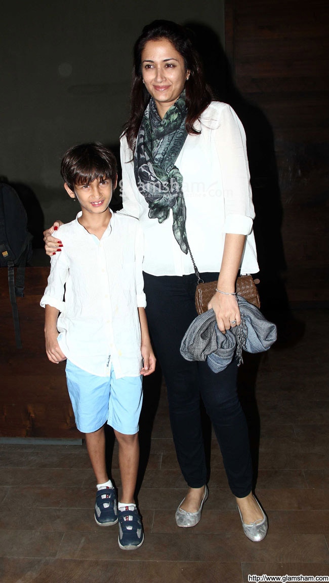 Sonali Bendre's son Ranveer Behl poses happily with bestie Vihaan, the son of actress Gayatri in New York!