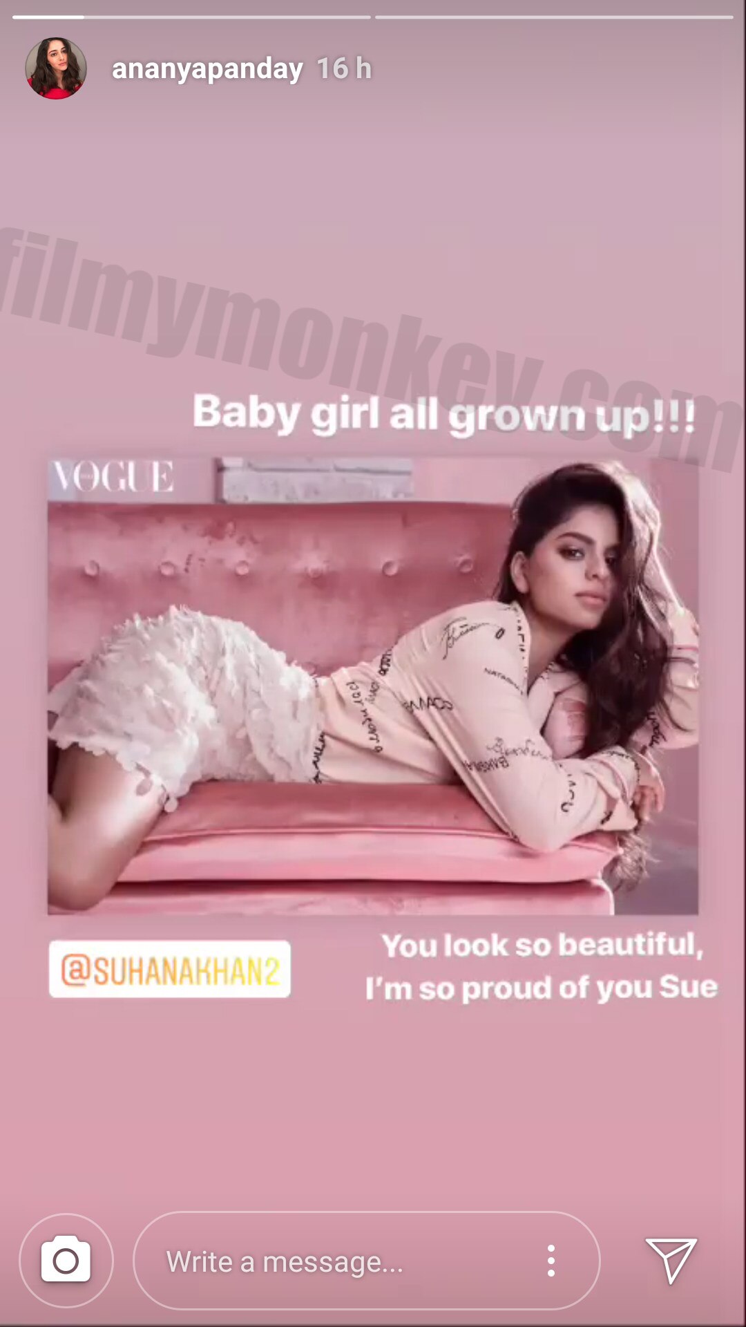 Suhana Khan's bestie & SOTY 2 actress Ananya Panday REACTS to her Vogue cover!