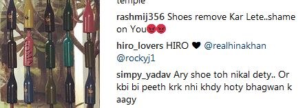Hina Khan and Rocky get TROLLED for posing in front of Ganesh Idol wearing Shoes