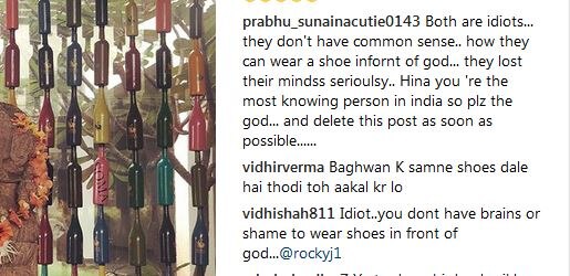 Hina Khan and Rocky get TROLLED for posing in front of Ganesh Idol wearing Shoes