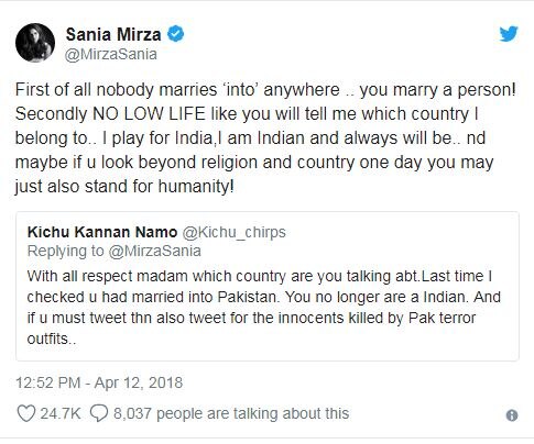 Independence Day 2018: Sania Mirza lashes out at a troll questioning her nationality!