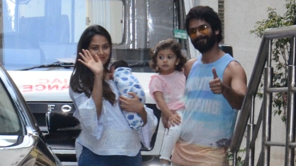 FIRST PICS: Shahid Kapoor, Mira Rajput take their new born son Zain Kapoor home