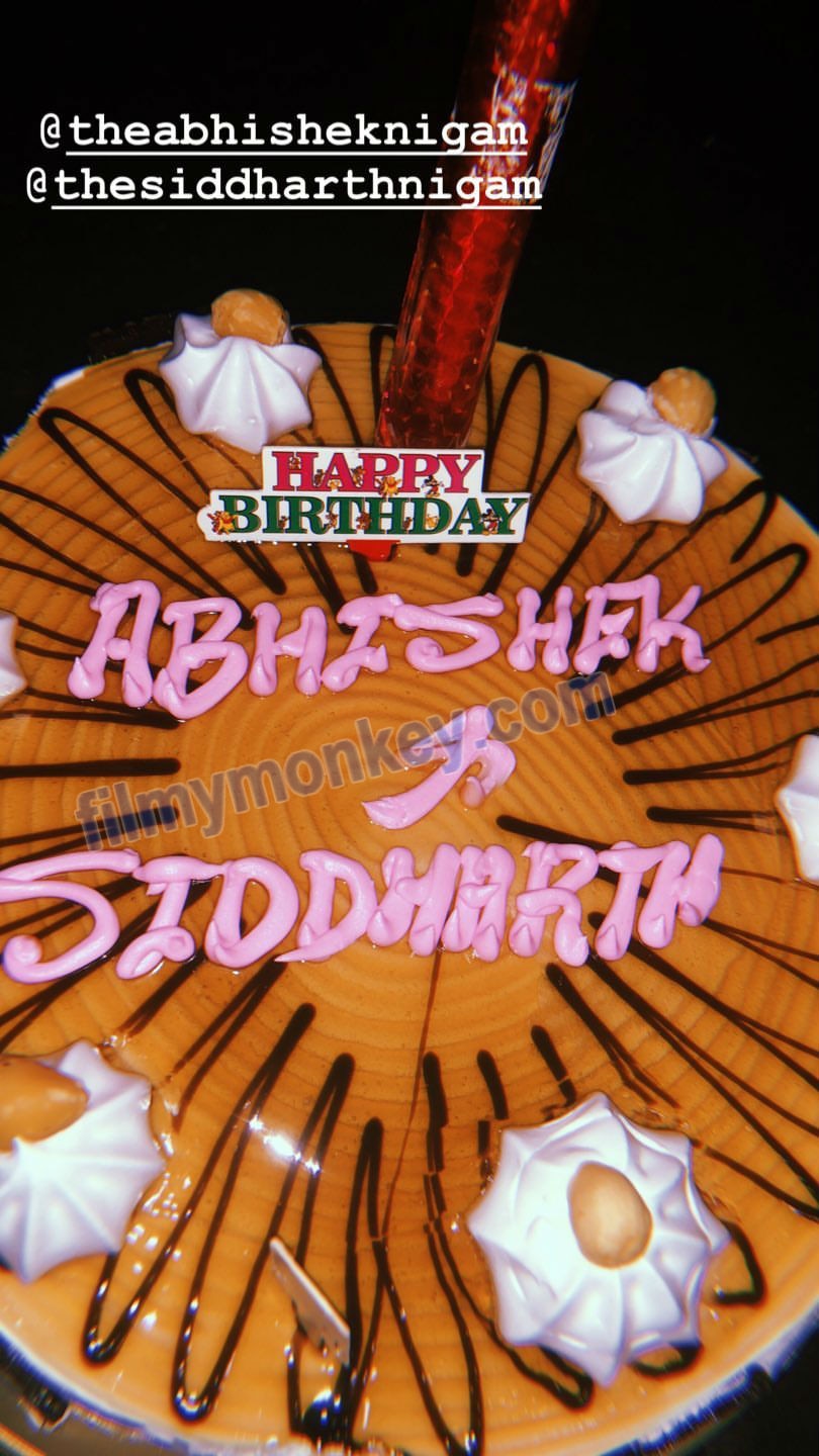 Happy Birthday Abhishek Cake And Flower - Greet Name