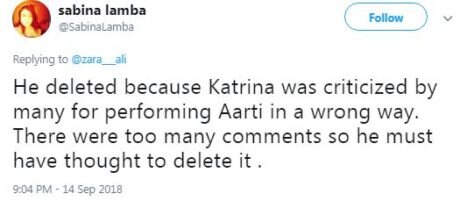 Ganesh Chaturthi 2018: After Katrina Kaif trolled for doing aarti wrongly, VIDEO DELETED by Atul Agnihotri!