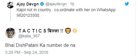 OOPS! Ajay Devgn accidentally shares wife Kajol's WhatsApp number; Twitterati trolls him