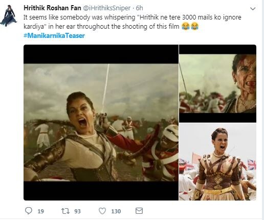 Manikarnika' teaser MEMES: Kangana Ranaut's look Vs 'Thugs Of Hindostan'; Hrithik Roshan controversy revisited too!