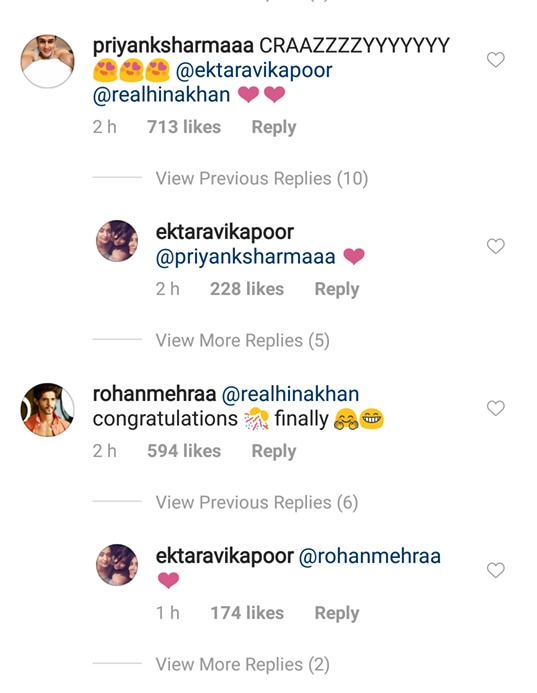 Kasautii Zindagii Kay 2: Nakuul, Krystle & other celebs react to Hina Khan's 'Komolika' promo!