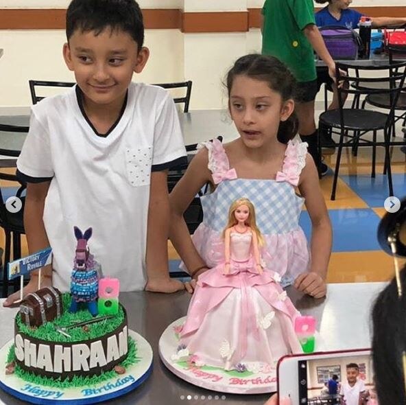 IN PICS: Sanjay Dutt, wife Maanyata celebrate their twins Shahraan and Iqra's 8th birthday in Dubai!