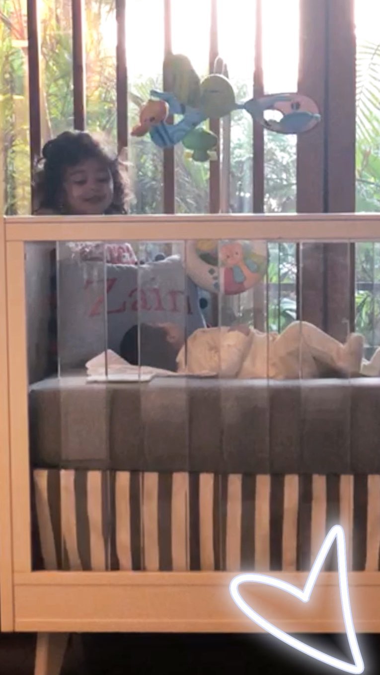 Mira Rajput shares an adorable picture of daughter Misha Kapoor attending to li'l bro Zain Kapoor!