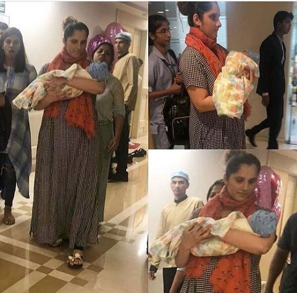 Sania Mirza shares HEART MELTING  PICS of newborn son Izhaan Mirza Malik watching his dad Shoaib Malik on TV!