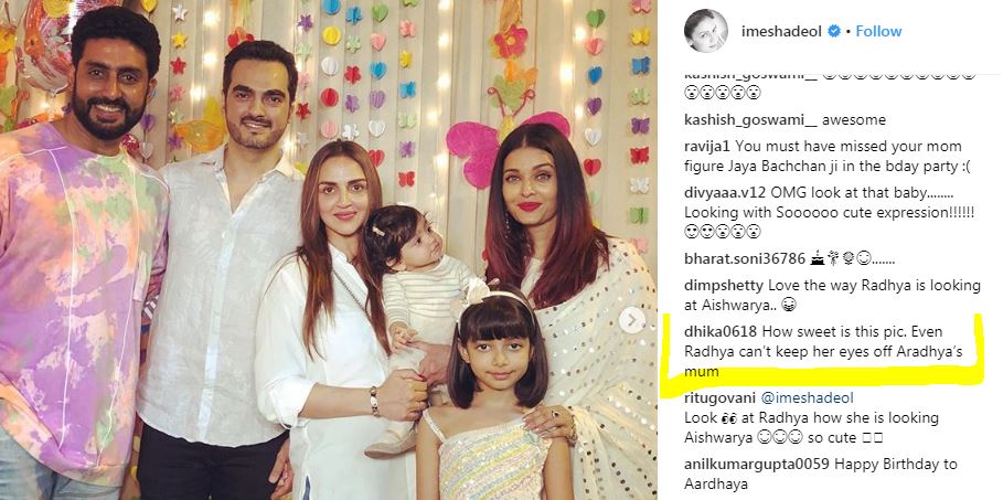 Aaradhya's birthday bash: THIS picture of Esha Deol’s daughter Radhya looking at Aishwarya is the CUTEST thing you will see today!