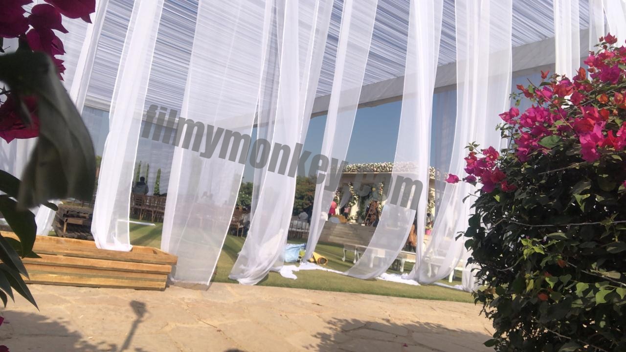 EXCLUSIVE| NickYanka Ki Shaadi: FIRST PICS of stage decorated with white chiffon for Christian wedding at Umaid Bhawan
