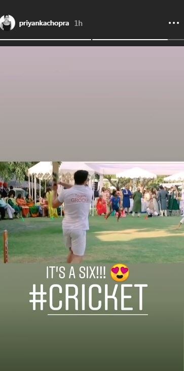 Priyanka-Nick Wedding: Team Bride & Groom compete in a cricket match during mehendi ceremony! PICS & VIDEO!