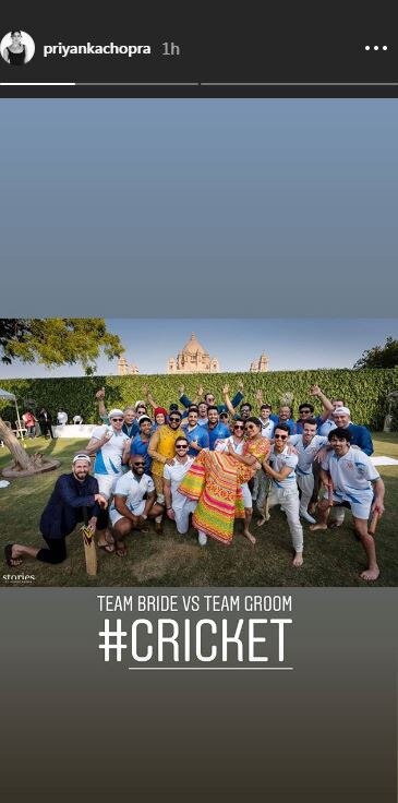Priyanka-Nick Wedding: Team Bride & Groom compete in a cricket match during mehendi ceremony! PICS & VIDEO!
