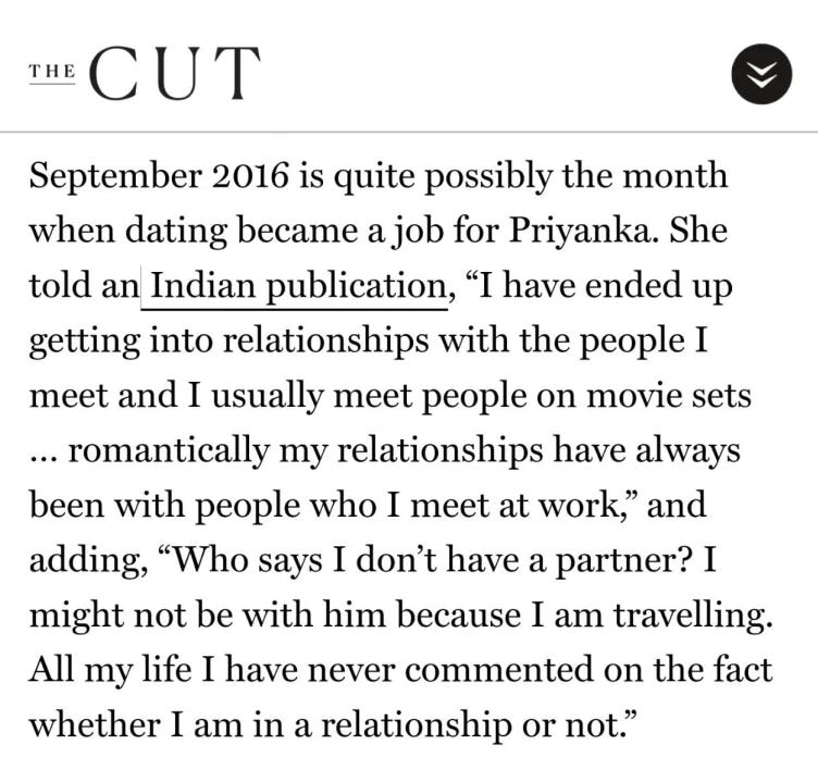 Priyanka Chopra REACTS to the now-deleted The Cut article calling her a 