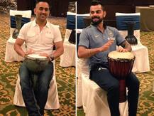 કોચ કુંબલેની અનોખી પહેલ, કોહલી-ધોનીએ વગાડ્યું ડ્રમ, જુઓ તસવીરો