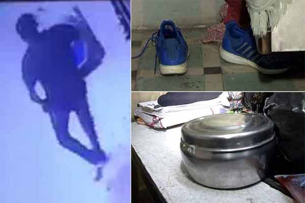 મોહિનીનો પ્રેમી રંગેહાથ ઝડપાઇ જતાં ત્યાંથી ભાગી છૂટ્યો હતો, ત્યારે તેના બૂટ અને ટિફિન ત્યાં જ પડ્યા રહ્યા હતા. આ તસવીરમાં પ્રેમી ધર્મેશના બૂટ અને ટિફિન દેખાય છે. જ્યારે સીસીટીવીમાં ઊઘાડા પગે નાસી રહેલો ધર્મેશ નજરે પડે છે. 