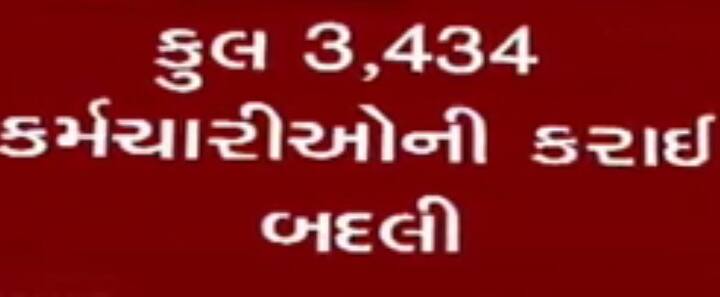 સામાન્ય માણસને કોઈ કામ માટે કોઈ પણ જગ્યાએ લાંચ આપવી ન પડે તેવા ભ્રષ્ટાચાર મુક્ત શાસન રહે તે માટે કક આદેશ અપાયા હતા. જેને લઈને તમામ જિલ્લાઓમાં પોતાની ફરજમાં ગેરરીતિ કે શિથિલતા દર્શાવનારા કર્મચારી-અધિકારીઓ સામે કાર્યવાહી કરવાનું નક્કી થયું હતું. જેમાં 3434 કર્મચારીઓ સામે કાર્યવાહી કરવામાં આવી છે. 