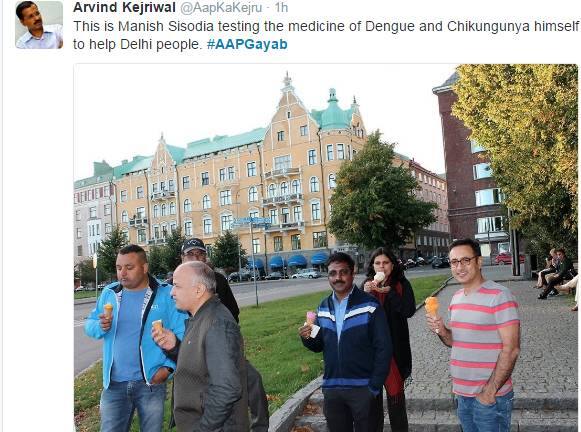 મનીષ સિસોદિયા હાલમાં ફિનલેન્ડ ગયા છે. તેમના પર સૌથી વધારે નિશાન સાધવામાં આવ્યું. 