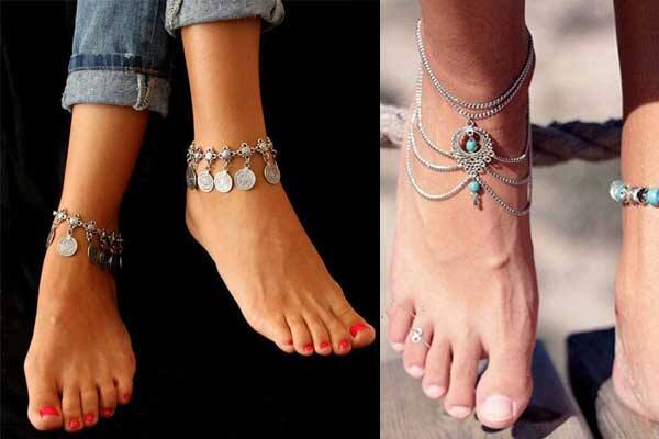 સિલ્વર એંકલેટ અને અફઘાન સ્ટાઈલના એન્કલેટ પણ તમારા ટ્રેડિશનલ લુકમાં વધારો કરી શકે છે