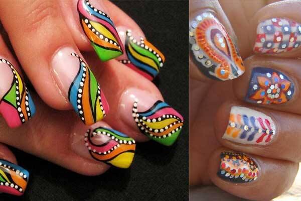 નવરાત્રિ થીમના નેઈલ આર્ટ આ વખતે ઘણા ટ્રેંડમાં છે.