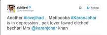 PICS: અભિજીતે કરણ જોહરને કહ્યો આ એક્ટરની \'મહેબૂબા\', ટ્વિટર પર કરી વિવાદીત કોમેંટ્સ