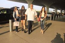 PICS: એરપોર્ટ પર દિકરીઓ અને પતિ સાથે દેખાઈ શ્રીદેવી