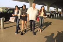 PICS: એરપોર્ટ પર દિકરીઓ અને પતિ સાથે દેખાઈ શ્રીદેવી