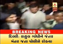 જંતર મંતર પર કૉંગ્રેસની કેંડલ માર્ચ પહેલા રાહુલ ગાંધીની અટકાયત, બે દિવસમાં ત્રીજી વખત રોક્યા