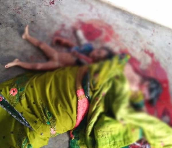 પ્રાપ્ત વિગતો મુજબ સાણંદ શહેરથી બે કિલોમીટરના અંતરે આવેલા વડનગરમાં ધનંજયગીરી રાજેન્દ્રગીરી (મુળ રહે. નીદિલપુર, ચંદોલી, ઉત્તરપ્રદેશ) હાલ ગામના ગુમાનસિંહ વાઘેલાના મકાનમાં ભાડેથી રહે છે. ધનંજયગીરી સાણંદ જીઆઇડીસીની એક ખાનગી કંપનીના નોકરી કરે છે. તેનો ભાઇ મૃત્યુંજય પણ સદર કંપનીમાં કામ કરવા ઉપરાંત સાથે જ રહે છે. ધનંજય પત્ની ચંદા(ઉ.વ.22) અને પુત્રી રીયા (ઉ.14 માસ) સાથે વતનથી સોમવારે બપોરે 2 કલાકે વડનગર આવ્યાં હતાં. ત્યારબાદ મંગળવારે સવારે 7.30 કલાકે બંને ભાઇ ટિફિન લઇને કંપનીમાં નોકરી જવા રવાના થયાં હતાં. આરોપી પહેલા નીચેના રૂમમાં અગાઉ ભાડે રહેતો અમરીંદ (મુ‌ળ રહે. બિહાર) ધનંજયનાં ઘરમાં ધસી આવી તેની પત્ની ચંદાને ઘરમાં એકલવાયી જોઈને તેની સાથે જબરદસ્તી કરવાનો પ્રયાસ કર્યો હતો. એથી તેણે પ્રતિકાર કરતા અમરીંદે જનેતા અને પુત્રીને દાતરડાંના ઘા ઝીંકી હત્યા કરી નાસી છુટ્યો હતો. 