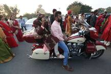 અમદાવાદમાં યુવક 37 લાખની બાઈક પર બેસી પરણવા ગયો, જુઓ વરરાજાનો ઠાઠ