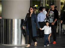 PICS: પરિવાર સાથે વેકેશન મનાવીને પાછો ફર્યો અક્કી, દિકરી નિતારાએ કેમેરા સામે કર્યા આવા નખરા