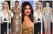 Golden Globe 2017: રેડ કાર્પેટ પર આવી હતી અભિનેત્રીઓની અદા, પ્રિયંકા ફરી છવાઈ