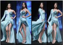 બ્લૂ ડ્રેસમાં બોલ્ડ લાગી અમાયરા દસ્તૂર, રેમ્પ પર આવો હતો જલવો 