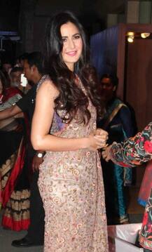 નીલ-રૂક્મિણીના રિસેપ્શનમાં આવી કેટરિના, સાડીમાં આવો હતો અંદાજ 