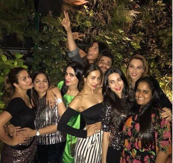 અમૃતા અરોરા ખાન, અલવિરા, કરિશ્મા કપૂર, મલાઈકા અરોરા, અર્પિતા, યુલિયા અને સંજય કપૂર 