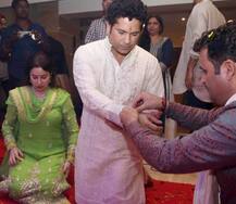 અનુ મલિકના ઘરે પત્ની અંજલિ સાથે પૂજામાં ભાગ લેવા પહોંચ્યા સચિન