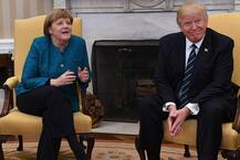 પ્રેસ કોફેંસમાં ટ્રંપે ન મિલાવ્યો મર્કેલ સાથે હાથ, સોશિયલ મીડિયામાં ટીકા