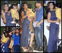 PICS: મુંબઈ ઈંડિયંસની પાર્ટીમાં દિકરી હિનાયા અને ગીતા સાથે પહોંચ્યો હરભજન