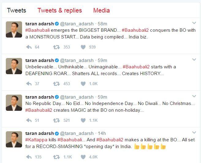 ફિલ્મ વિવેચક અને ટ્રેડ એનાલિસ્ટ તરન આદર્શે ટ્વિટર પર ફિલ્મની રેકોર્ડ બ્રેક કમાણીની જાણકારી આપી હતી. ઉલ્લેખનીય છે કે ‘સુલ્તાને’ પહેલા દિવસે 36.54 કરોડ અને ‘દંગલે’ 29.78 કરોડ કમાણી કરી હતી. 