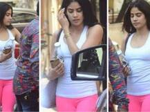 જીમની બહાર આ અંદાજમાં ક્લિક થઈ શ્રીદેવીની દિકરી જાહ્નવી, જુઓ PICS