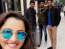 પતિ શોએબને ચીયર કરવા પહોંચી સાનિયા, PAK પ્લેયર્સ સાથે લીધી સેલ્ફી, જુઓ Pics