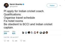 જરૂર છે એક કોચની, જે ટીમને ફરવા લઈ જાય, બોર્ડ-કોહલીની હામાં હા કરેઃ હર્ષ ગોયંકા